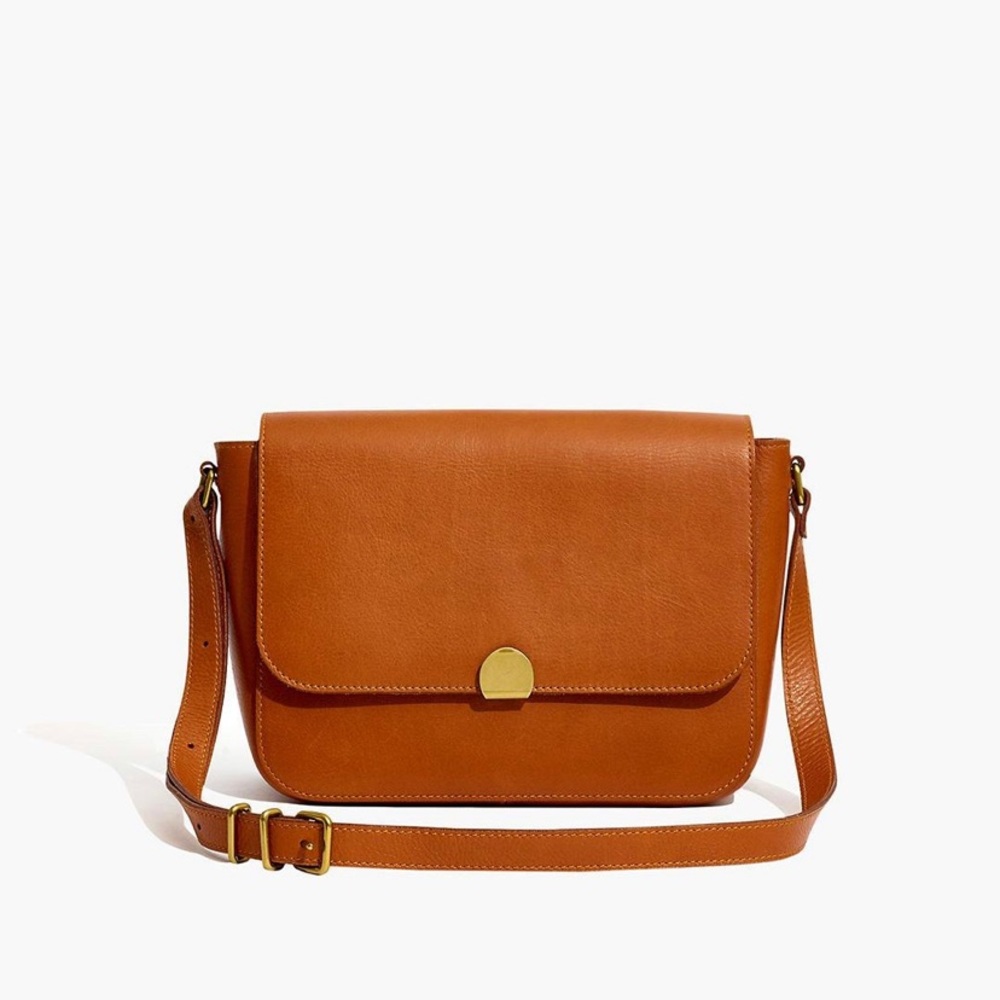 Madewell The Abroad Shoulder Bag - dark toffee